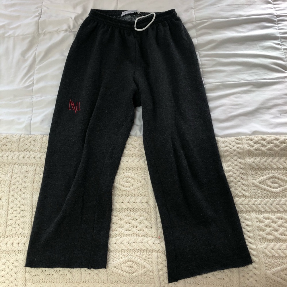 LHLL little high little low dark grey crop sweats